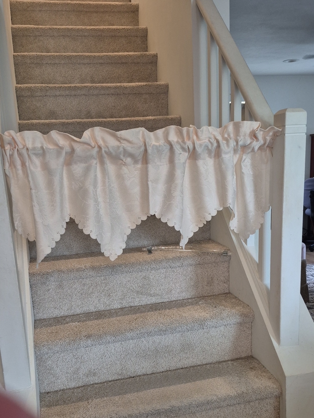 Cream Off White Scalloped Swag Curyain 58x18